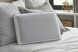 a sealychill gel memory foam pillow on a styled bed