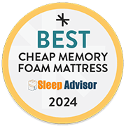 Sleep Advisor Best Cheap Memory Foam Mattress 2024 Affiliate Badge
