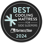 Mattress Nerd Best Cooling Mattress for Side Sleepers 2024 Affiliate Badge