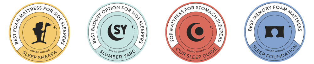 Mattress awards from 4 online publications