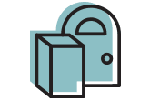 Doorstep Delivery icon - Teal