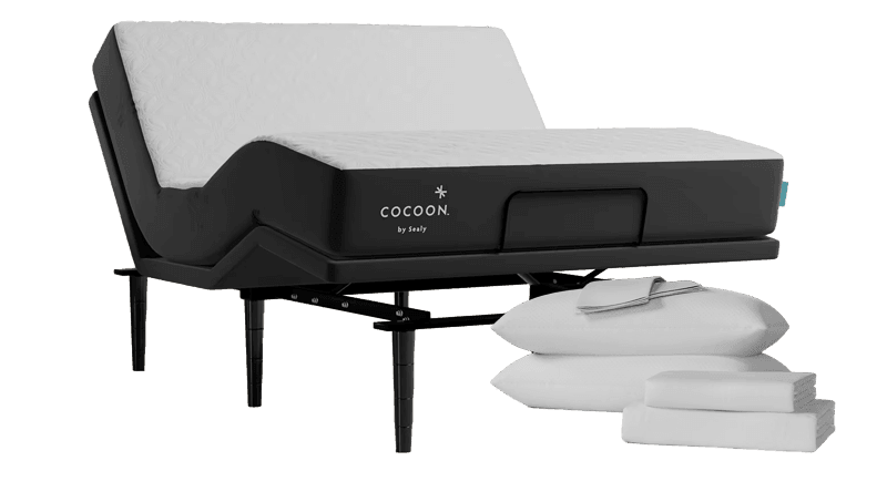 Cocoon Chill Hybrid + Ease® Power Base + Sealy® Sleep Bundle
