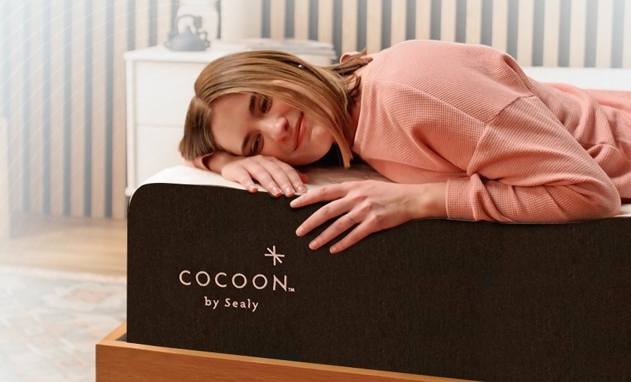 Women laying on cocoon mobile